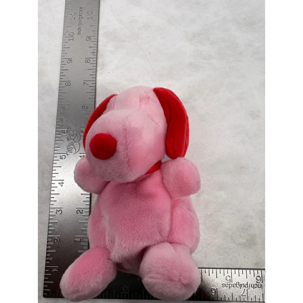 Aurora Peanuts Snoopy Plush Pink Red Valentine Stuffed Animal Dog 7 Inch